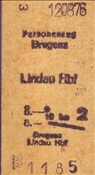 ID: 209: Fahrkarte Bregenz - Lindau / 12.08.1976