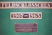 ID: 209: Beschriftung der Dampflok der Feldschlösschen Brauerei / Rheinfe