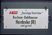 Foto SP_1041_00015: Zuglaufschild / Herdecke / 23.10.1976