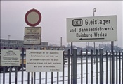 ID: 209: Schilder am  Bw Wedau / Duisburg / 28.12.1976