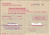 ID: 209: Umtauschquittung / Berlin / 08.04.1977
