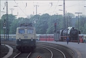 Foto SP_1063_00005: DB 140 267-6 + DB 044 556-9 / Wanne-Eickel / 15.05.1977
