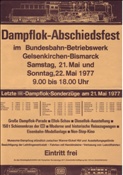 ID: 209: Abschiedsfest Bw Gelsenkirchen-Bismarck Plakat / 21.05.1977