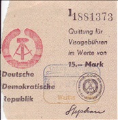 ID: 209: Visaquittung / Wartha / 12.08.1977