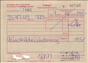 ID: 209: Umtauschquittung / Wartha / 12.08.1977
