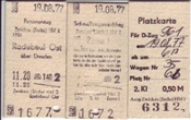ID: 209: Fahrkarten Zwickau - Radebeul Ost / 19.08.1977