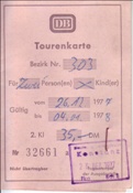 ID: 209: Tourenkarte 303 / Konstanz / 26.12.1977