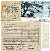 ID: 209: Fahrkarte + Visaquittung + Intershopquittung / Berlin / 25.03.1978