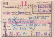 ID: 209: Fahrkarte / Hagen - Ludwigsburg / 25.05.1979