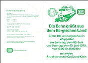 Foto SP_1122_00017_a0001: Handzettel DB Leistungsschau / Wuppertal / 09.06.1979