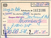 ID: 209: 1. Klasse Uebergangskarte / Hagen / 26.07.1979