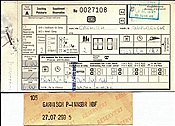 ID: 209: Platzkarte / Garmisch-Partenkirchen / 27.07.1979