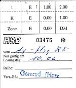 ID: 209: Fahrkarte / Alexisbad - Harzgerode / 10.06.1996