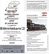 ID: 209: Eintrittskarte / Goeppingen / 16.05.1999