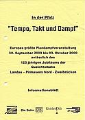 Foto SP_2000_09500_A: Infoblatt Plandampf / Pfalz / 30.09.2000