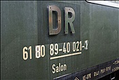 Foto SP_2008_09305: DR Salonwagenbeschriftung  / Meiningen / 06.09.2008