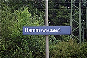ID: 209: Bahnhofsschild / Hamm / 06.06.2009